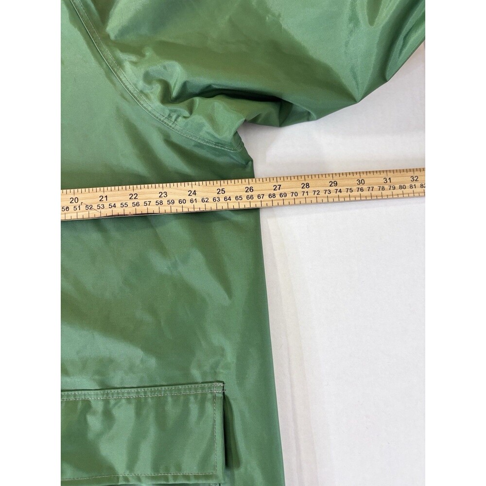 Watershed 300 Series Waterproof Rain Suit Jacket L Pants Green Hooded USA Made - Picture 5 of 16